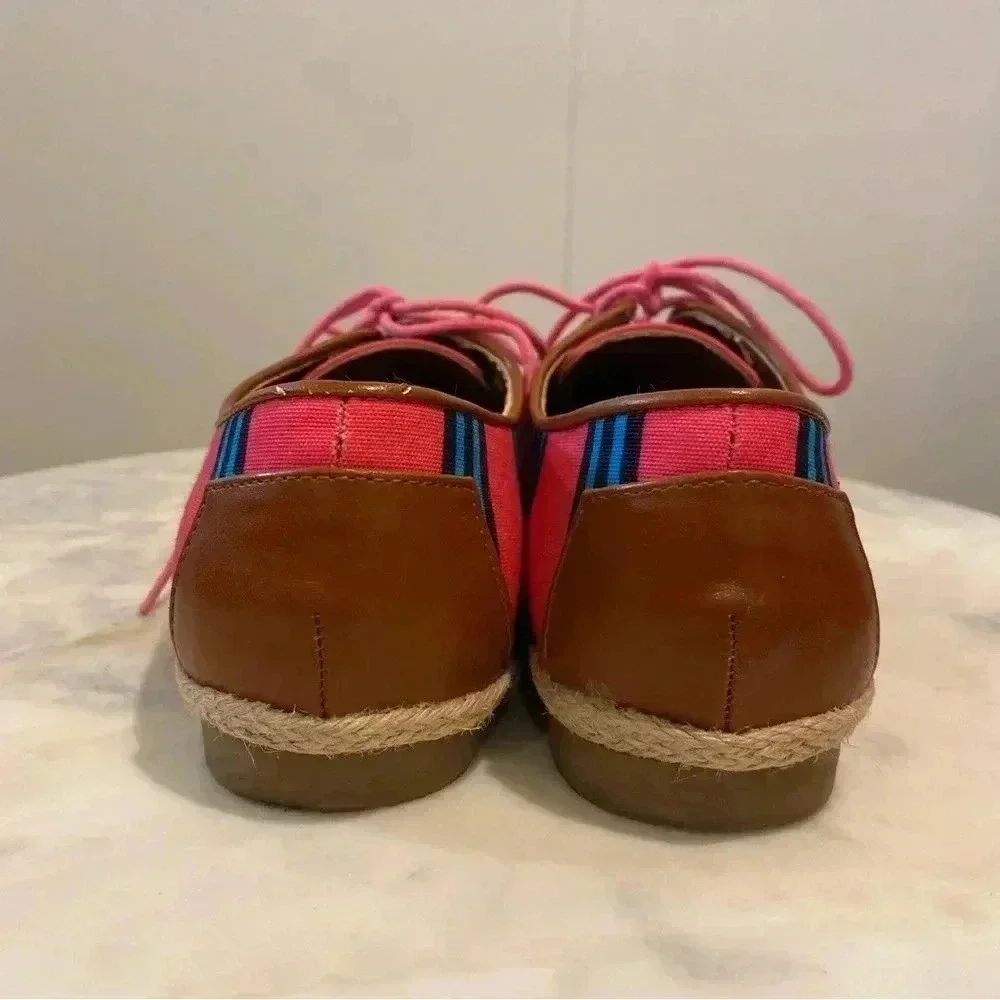 DV Dolce Vita Pink & Blue Canvas Lace-up Oxfords​​